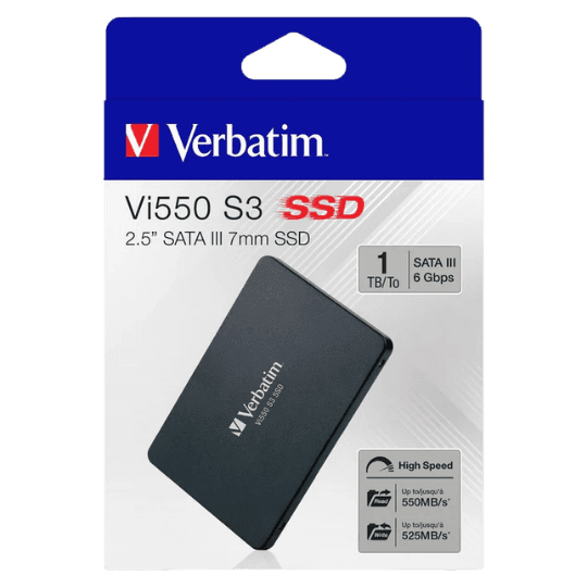 Verbatim Vi550 S3 SSD 1TB | Internal SATA III Solid State Drive - Main View