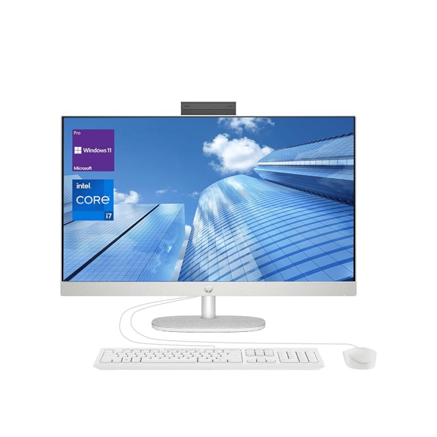 HP All-in-One 27-cr0183 Desktop PC | Intel Core i7-1335U 13th Gen | 16GB RAM | 1TB SSD | 27" FHD Touchscreen - Angle 3
