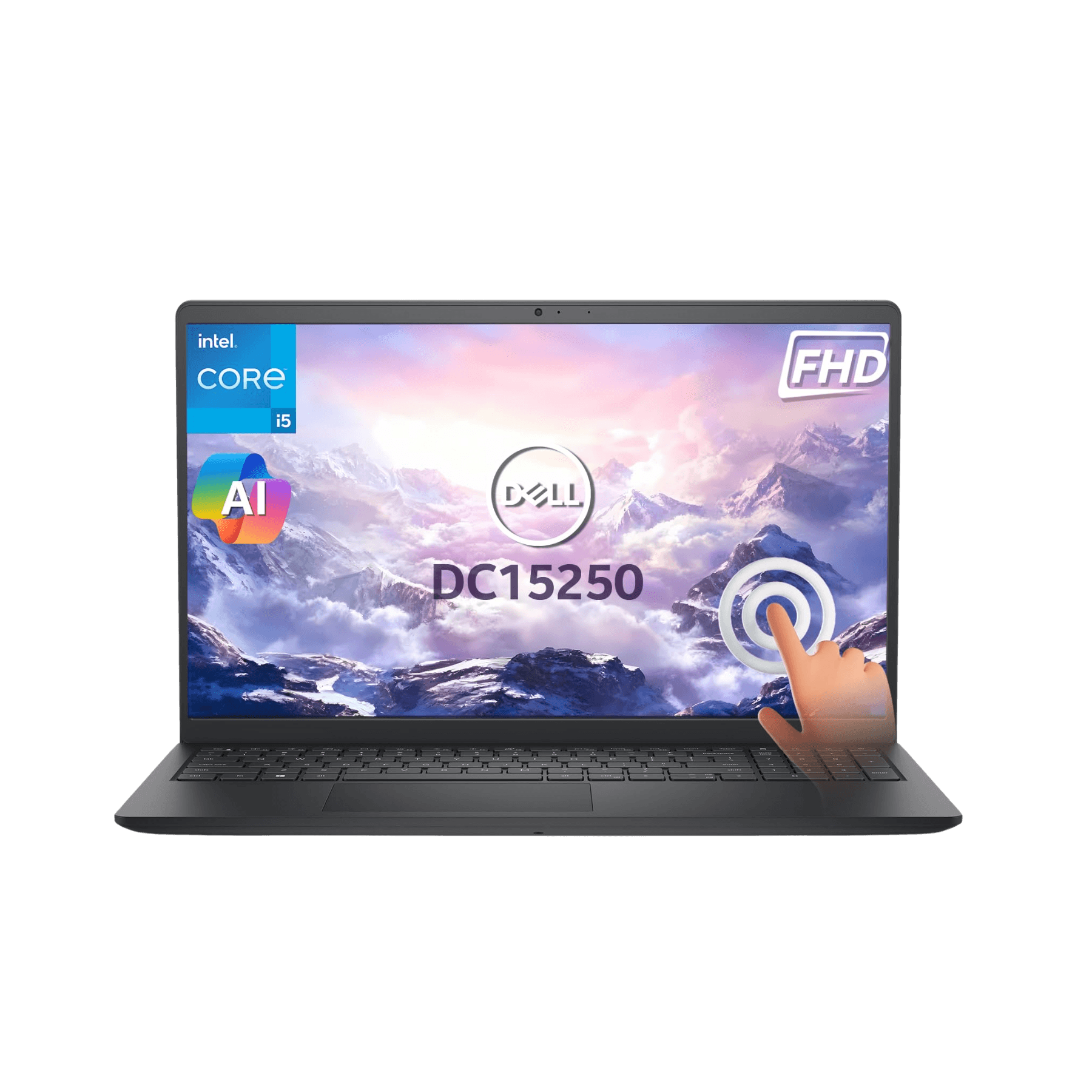 Dell 15 DC15250 Laptop | Intel Core i5-1344U 13th Gen | 8GB RAM | 512GB SSD | 15.6" Touchscreen - Angle 5
