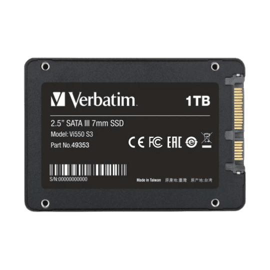 Verbatim Vi550 S3 SSD 1TB | Internal SATA III Solid State Drive - Angle 2