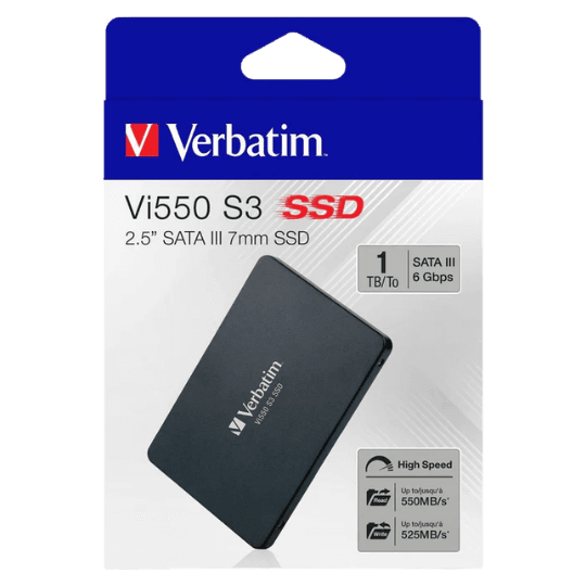 Verbatim Vi550 S3 SSD 1TB | Internal SATA III Solid State Drive - Main View